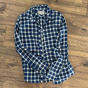 Banana Republic Blue Plaid Button Down Shirt